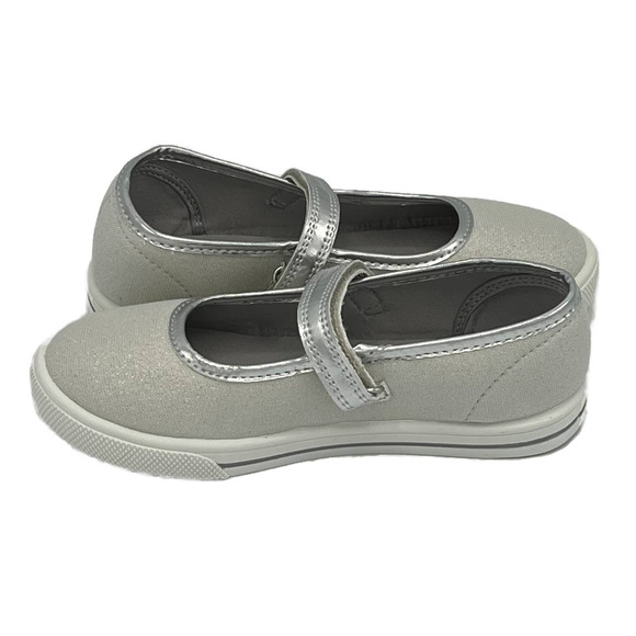 Simple Joys by Carter Mary Jane Sneaker Sparkling Silver Size 12 - Picture 11 of 14